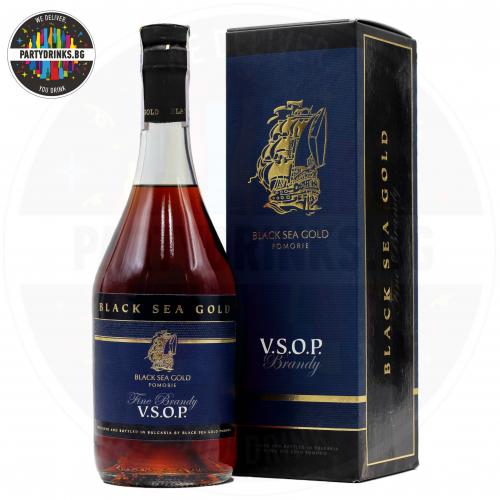 Бренди Поморие Черноморско злато VSOP 700ml 40% с кутия